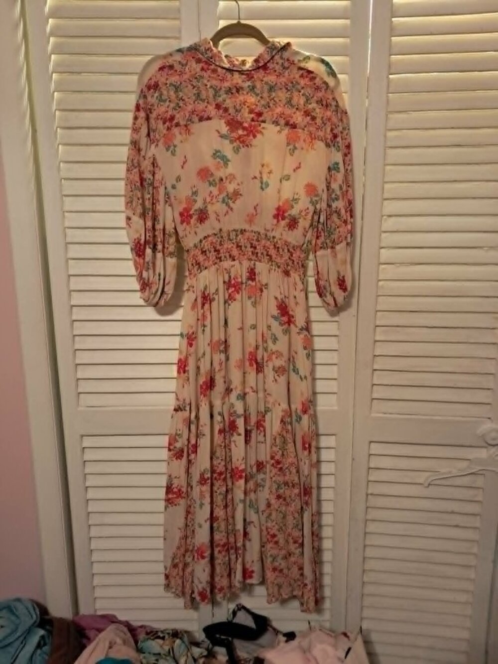 FREE PEOPLE BOHO FLORAL PRAIRIE PUNK MAXI DRESS SMALL - Picture 8 of 8